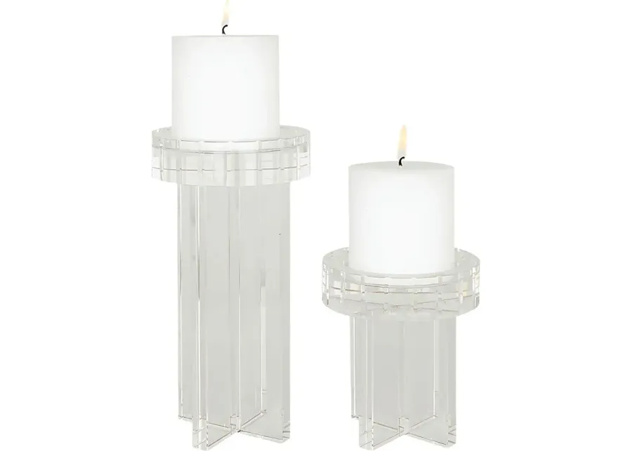 Winneconnia Clear Candle Holder, Set of 2-Clear 1 32935-winneconnia-clear-candle-holder-set-of-2-clear-1.webp
