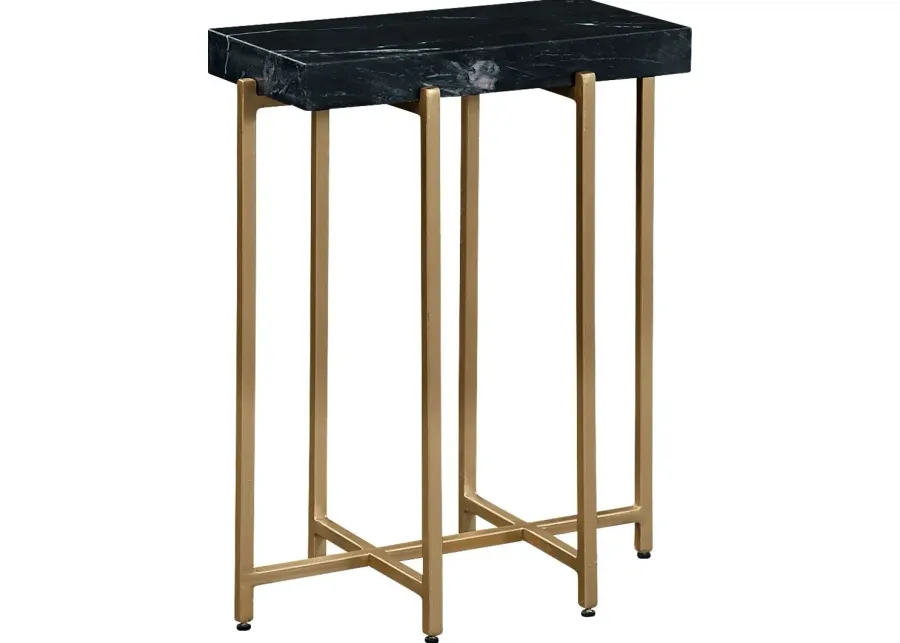 Fariba Black Accent Table-Black