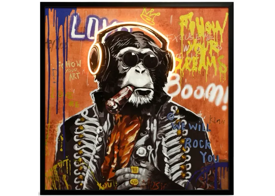 Diego DJ Monkey LED Art
