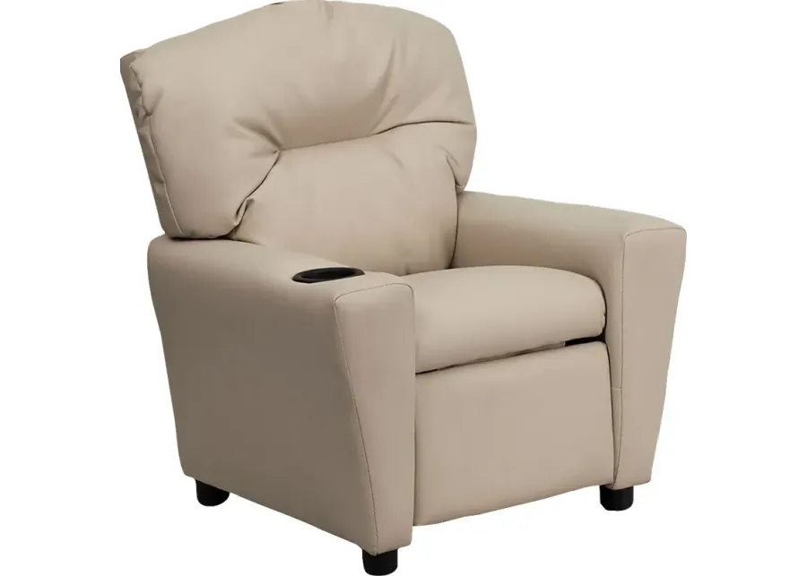 Kids Chappie Beige Recliner-Beige
