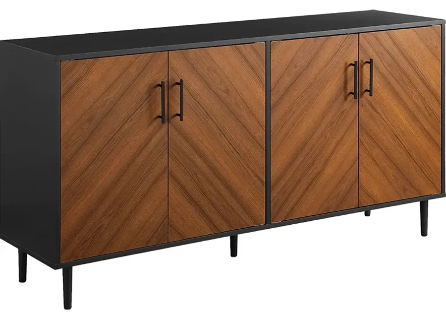 Consaul Black 58 in. Console-Black