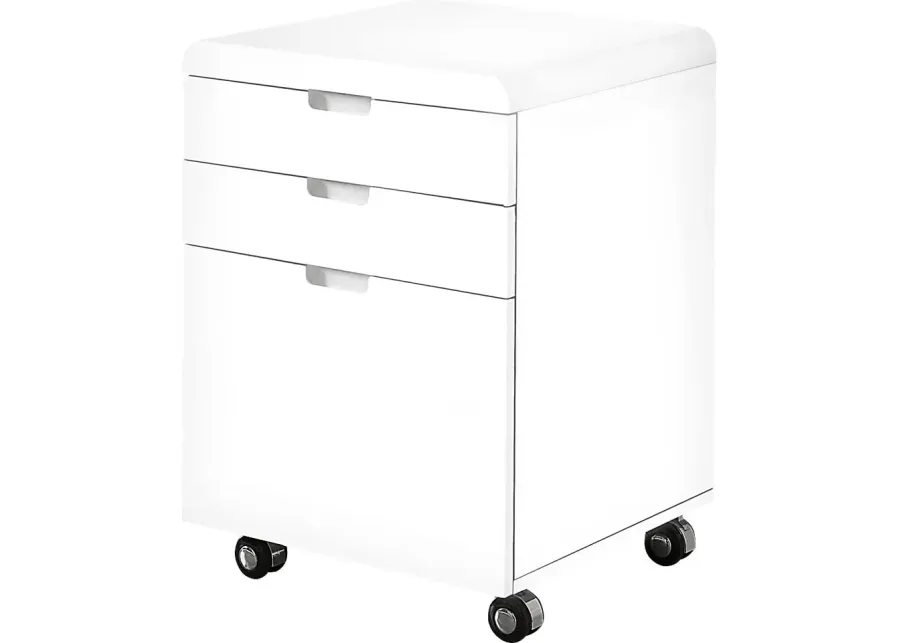 Bajada White File Cabinet-White