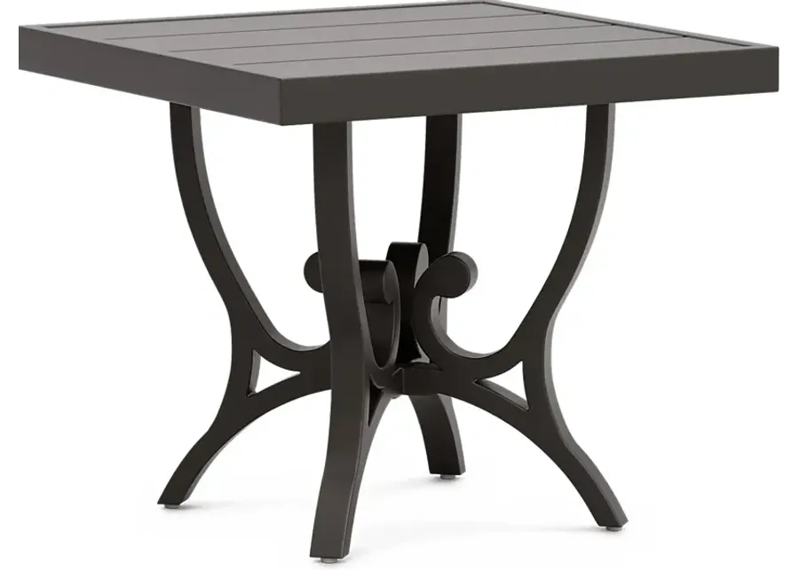 Lake Breeze Aged Bronze Square Outdoor End Table-24