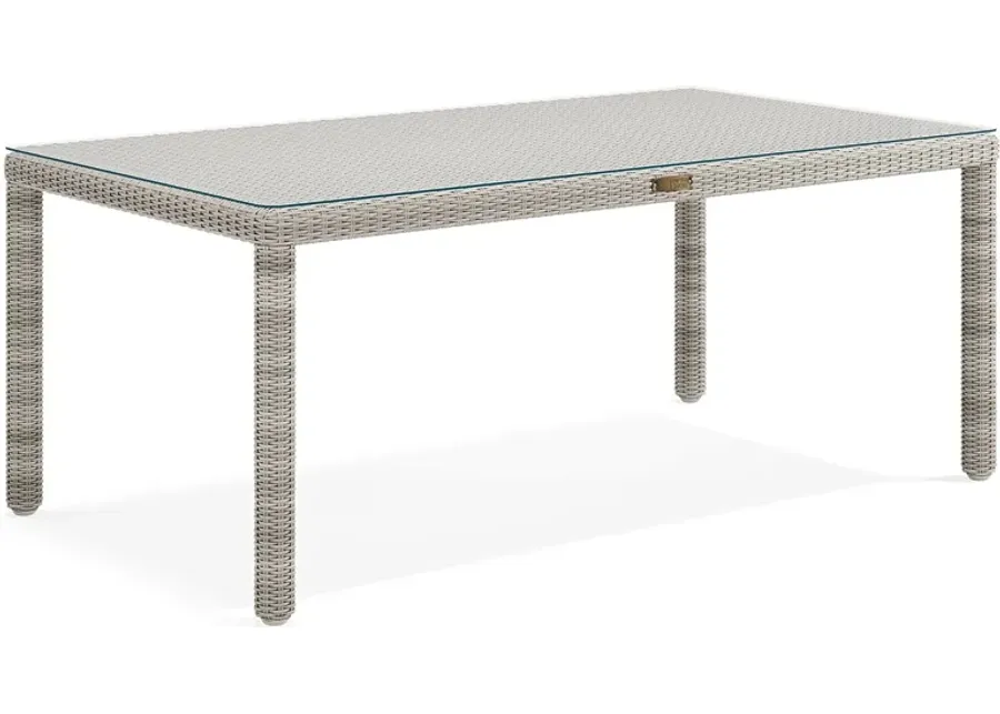 Patmos Gray Wicker Rectangle Outdoor Dining Table-74