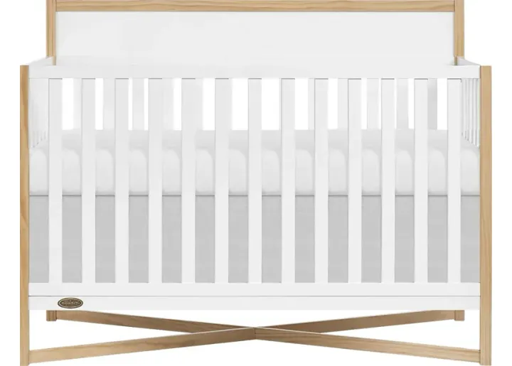 Kids Mosar White Convertible Crib-White