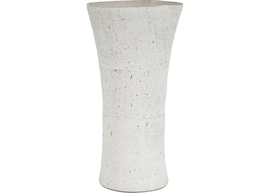 Galvan White Tall Vase-White