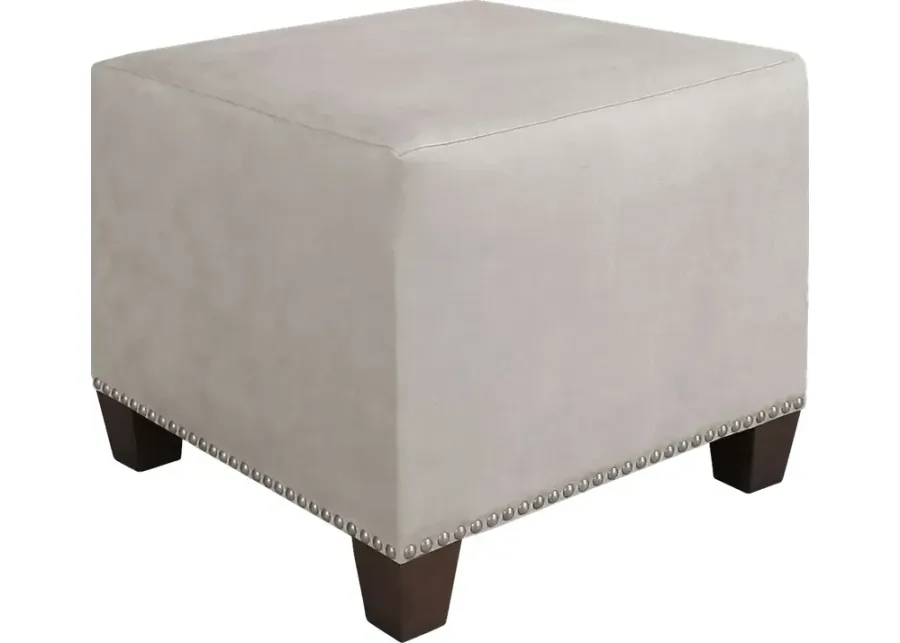 Classical Notes Platinum Ottoman-Platinum