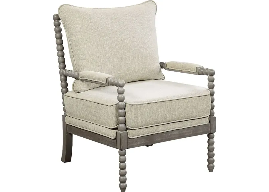 Avinelle Beige Accent Chair-Beige