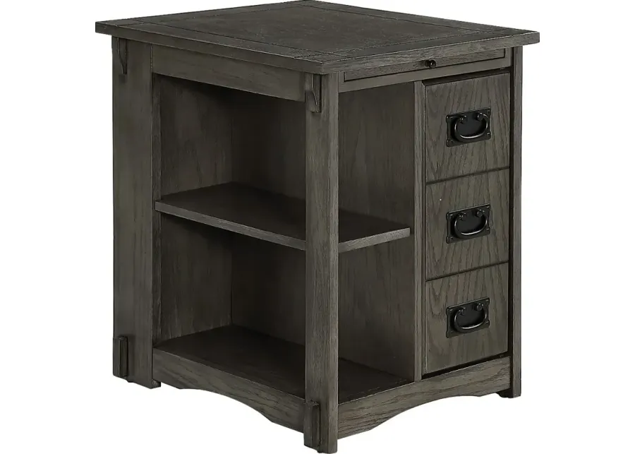 Ketura Gray End Table-Gray
