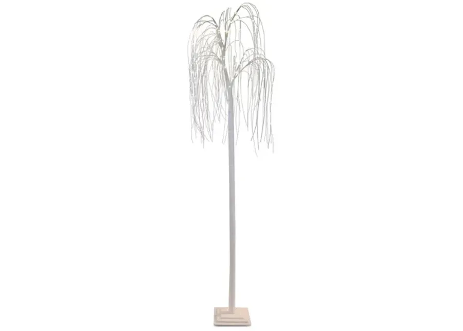 LED 9 10  Willow Tree - White Glitter