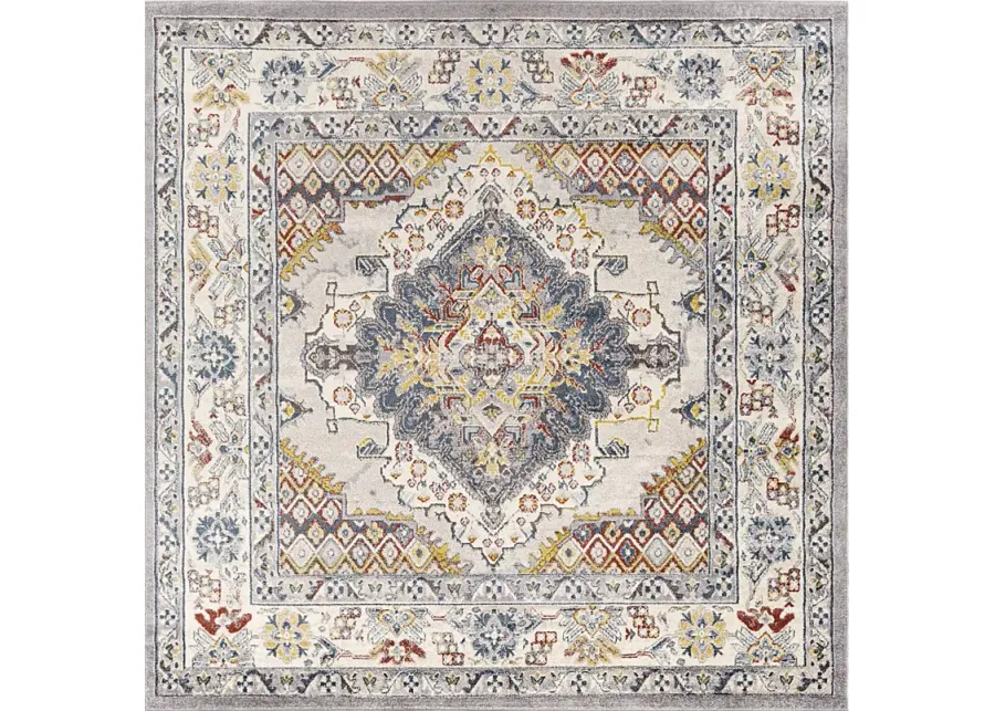 Anilya I Dark Blue 7'10 x 7'10 Square Rug-Dark Blue