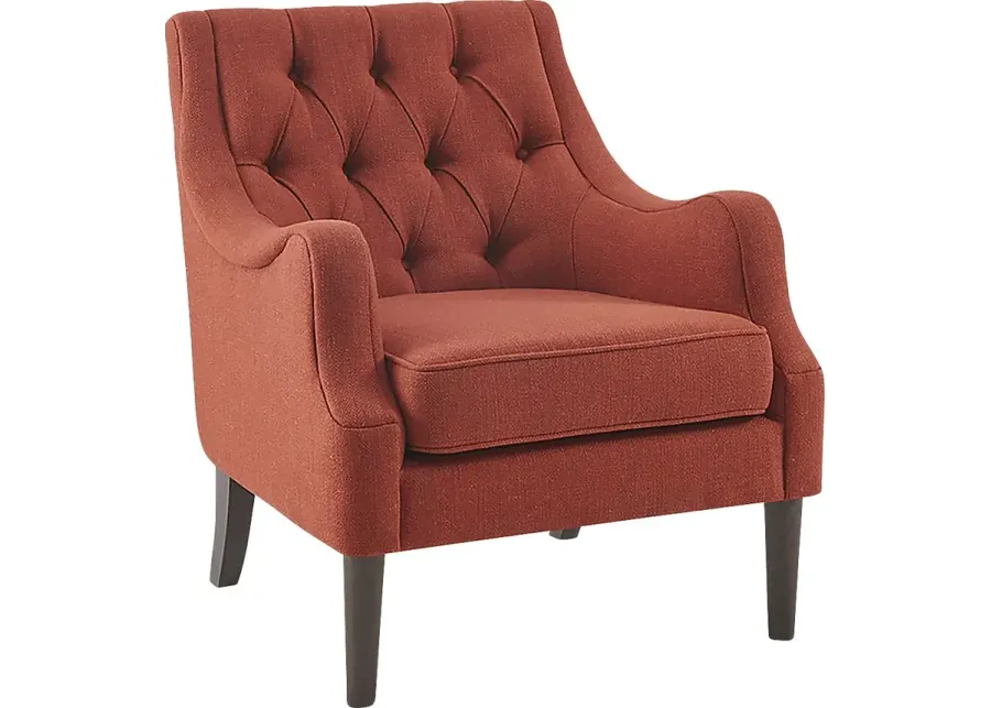 Caravatta Red Accent Chair-Red