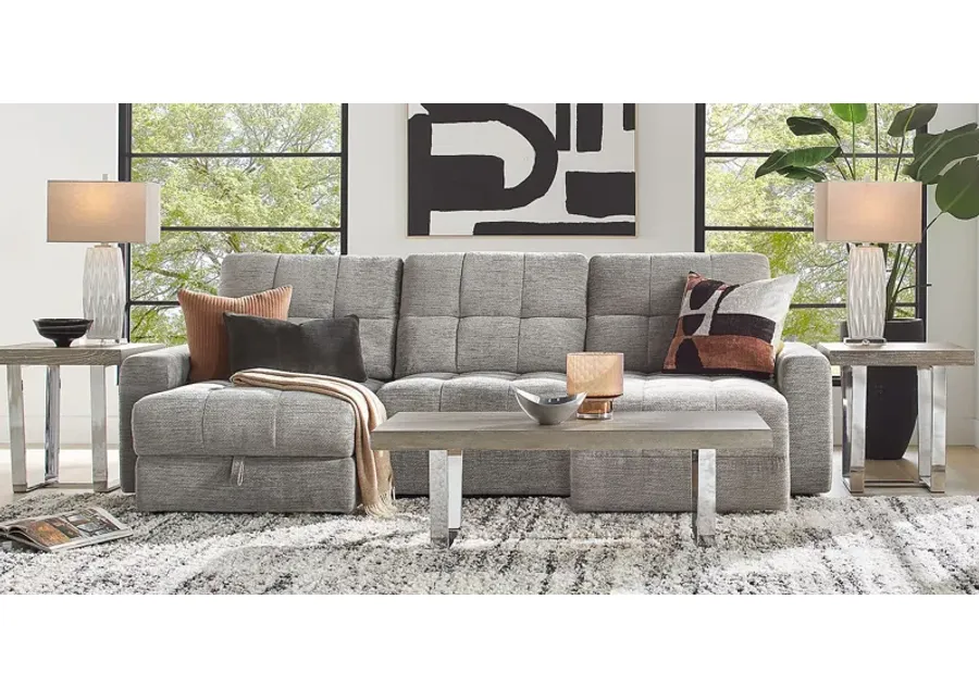 Meriwether Gray 3 Pc Power Slider Sectional-115