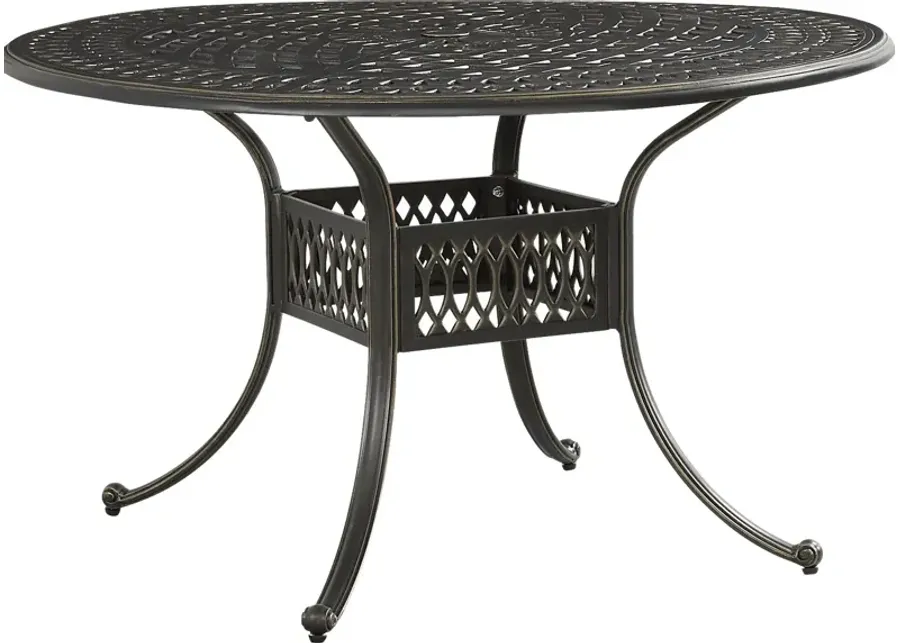Carina Bronze 48 in Round Outdoor Dining Table-48.03