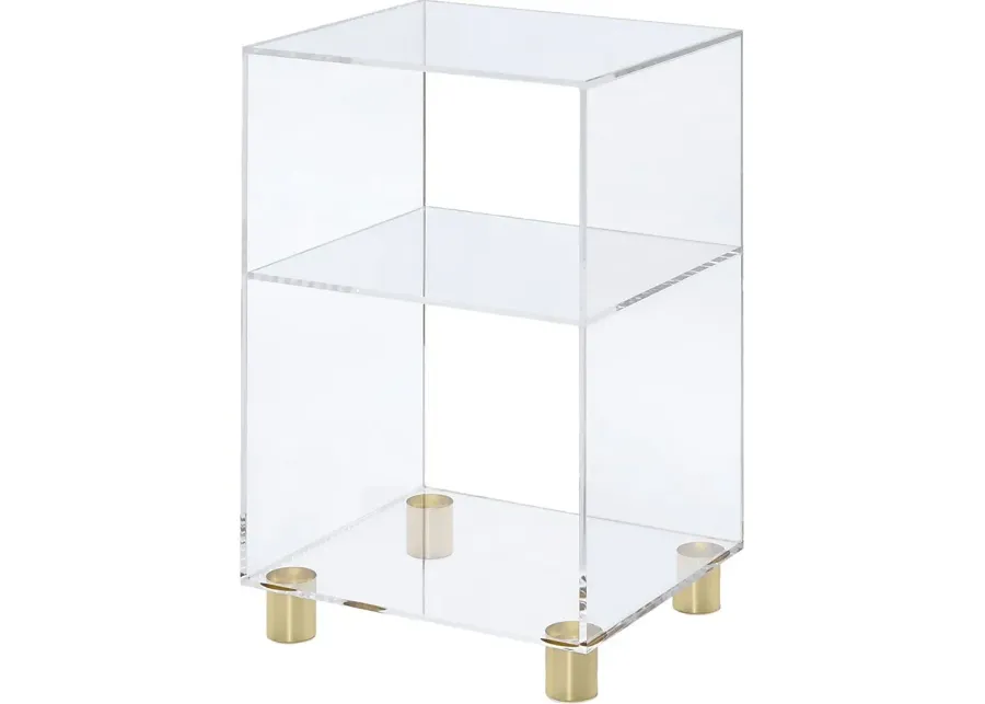 Yasone Clear End Table-Clear