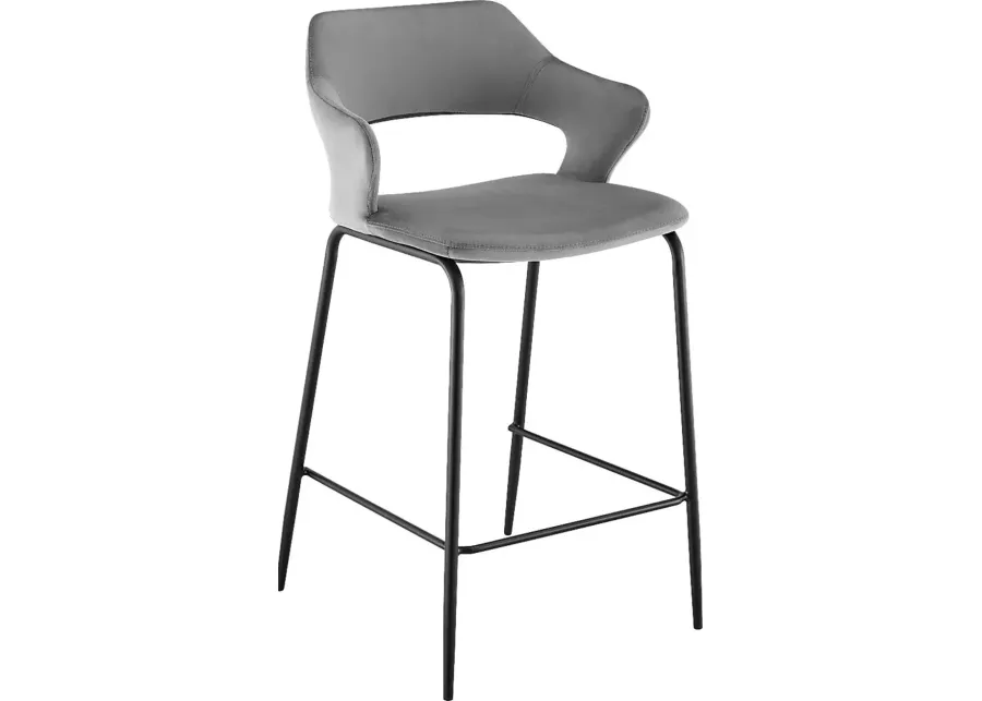 Besthada Gray Counter Stool-Gray