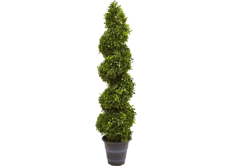 Aleyna Green Boxwood Indoor/Outdoor Silk Tree-Green