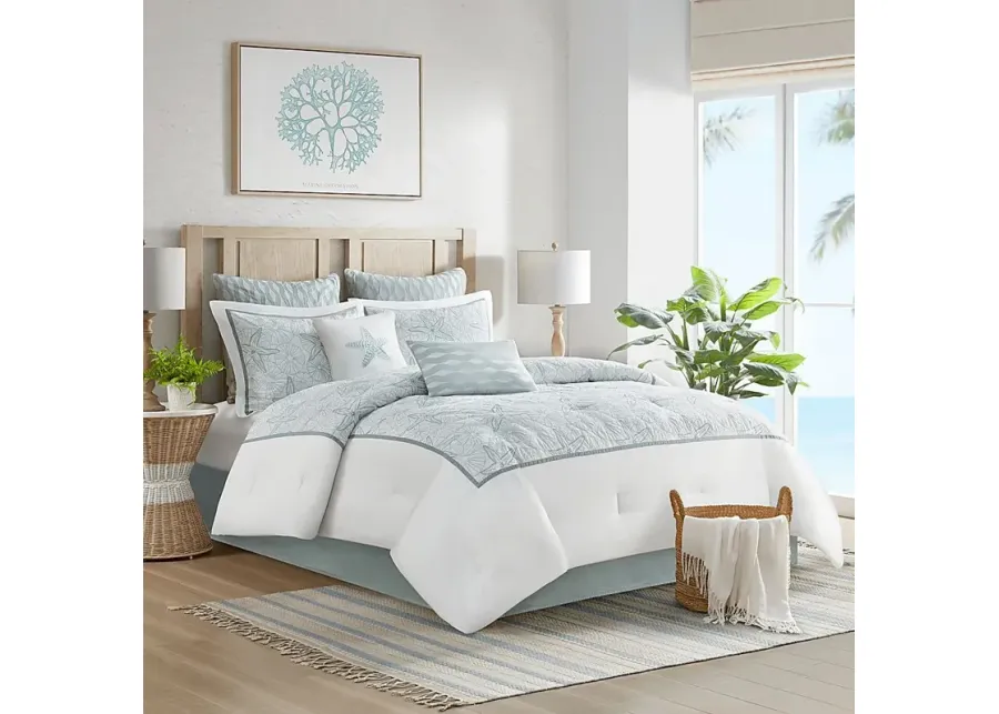 Olsak White 4 Pc Full Comforter Set-White