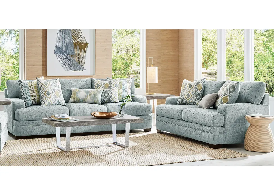Charlton Park Mist 8 Pc Living Room with Gel Foam Sleeper Sofa