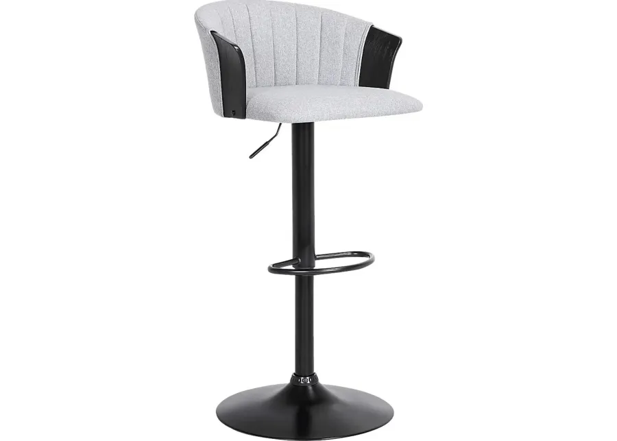 Lemsea Gray Adjustable Barstool-Gray