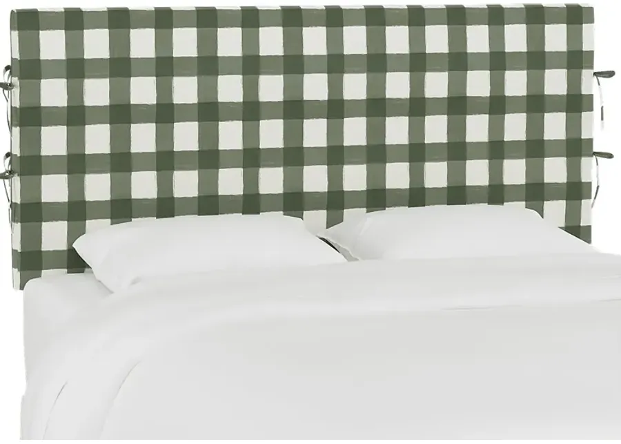 Deep Forest Sage Queen Upholstered Headboard-Sage