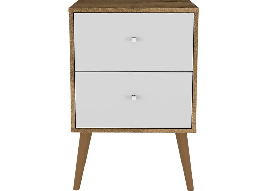 Alamitos VI White Nightstand-White