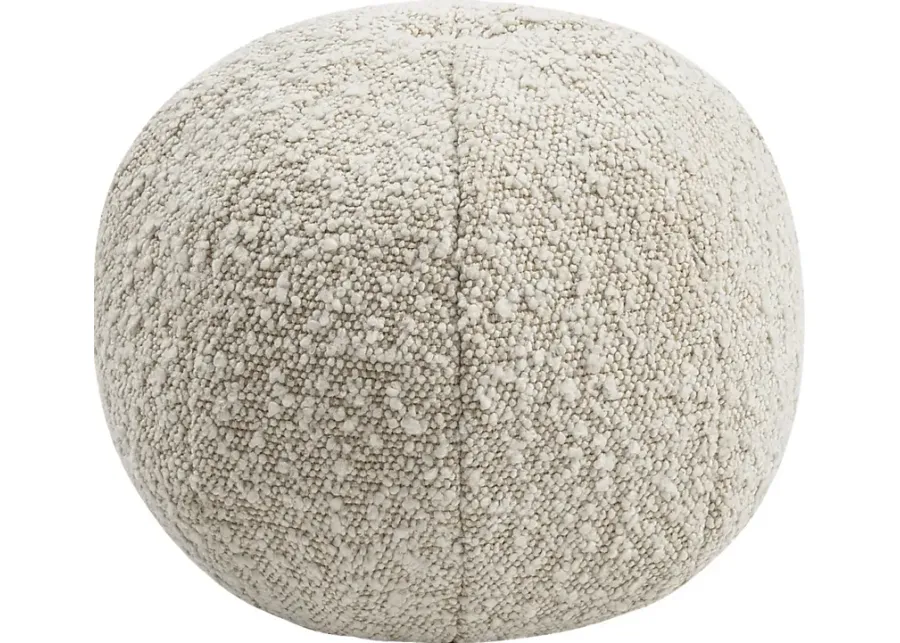 Kids Fuzzy Boba Beige Accent Pillow-Beige