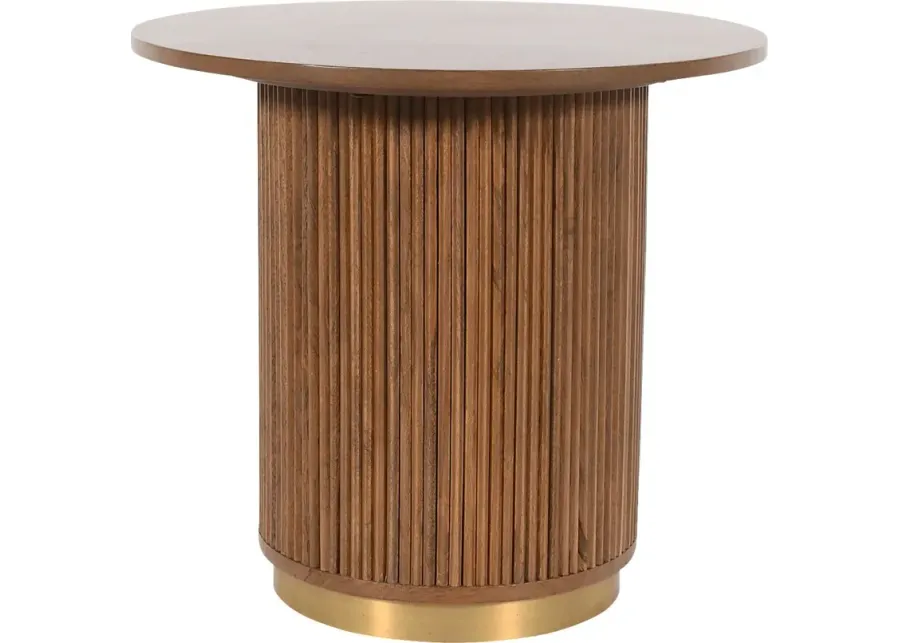 Gabre II Brown Accent Table-Brown