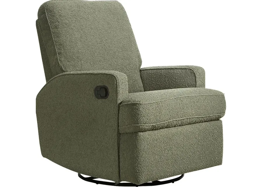 Nursery Esnyx Green Swivel Recliner-Green