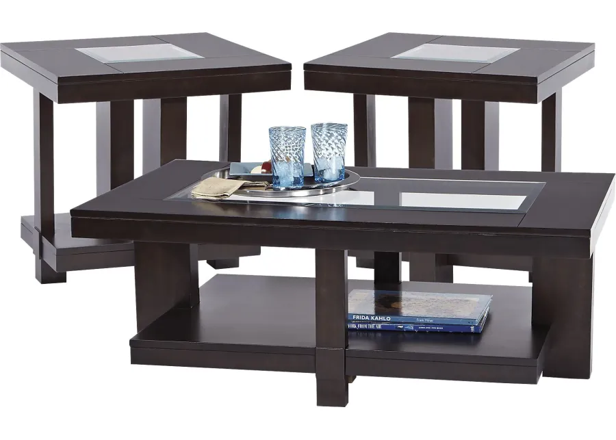 Lochlin Walnut 3 Pc Table Set
