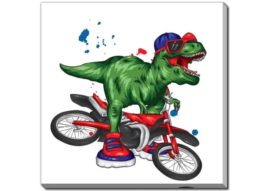 Rad Rex Biker Canvas Art