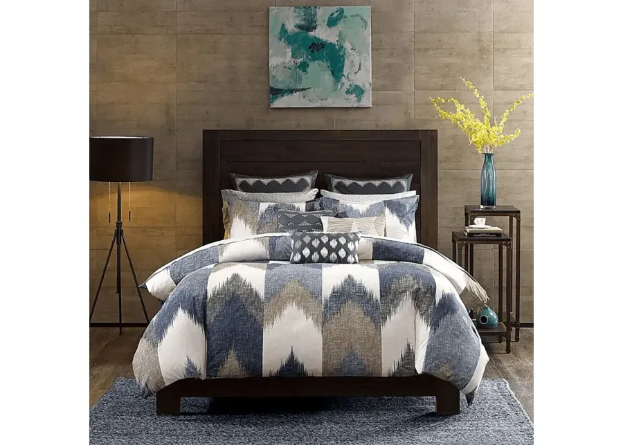 Santro Navy 3 Pc Full/Queen Comforter Set-Navy