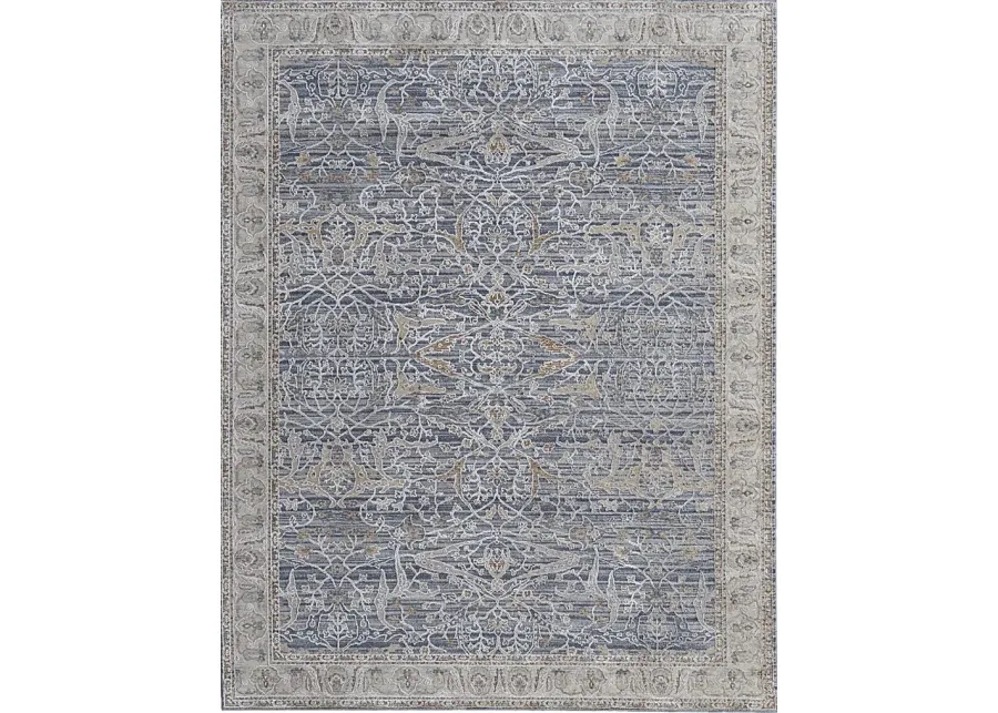 Warissa Blue 7'10 x 10'3 Rug-Blue, Ivory, Taupe