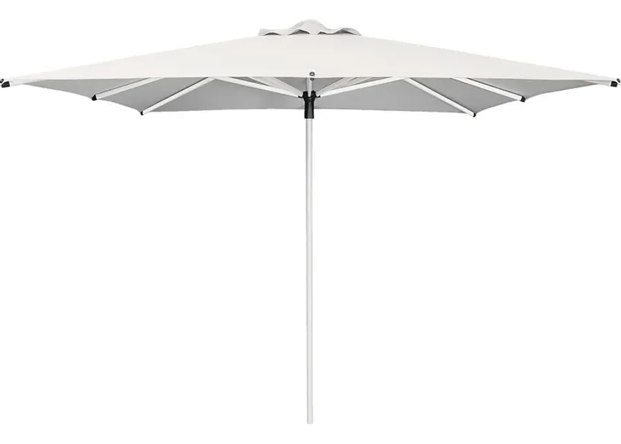 Soleil White 8' Square Natural Outdoor Umbrella-98.4