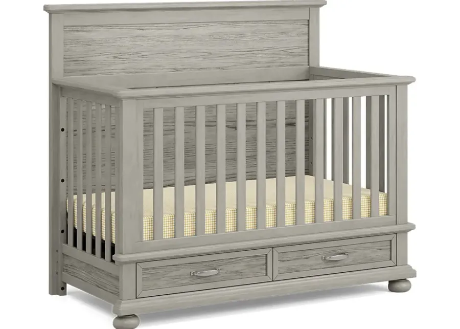 Kids Woodland Adventures Classic Gray Convertible Crib-60