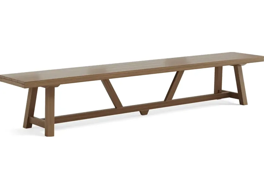 Patmos Tan 102 in. Outdoor Dining Bench-102