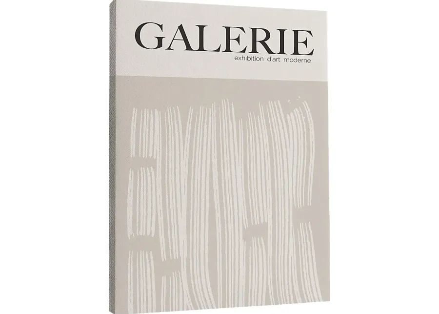 Galerie Stripes Gray Canvas Wall Art-Gray