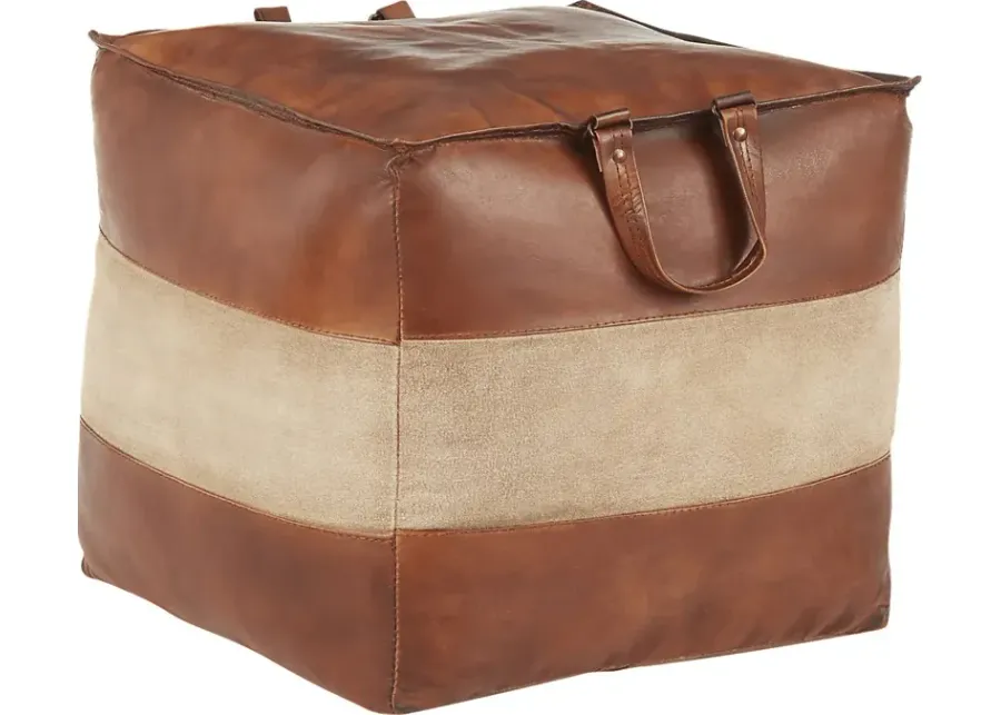 Martee Brown Ottoman-Brown