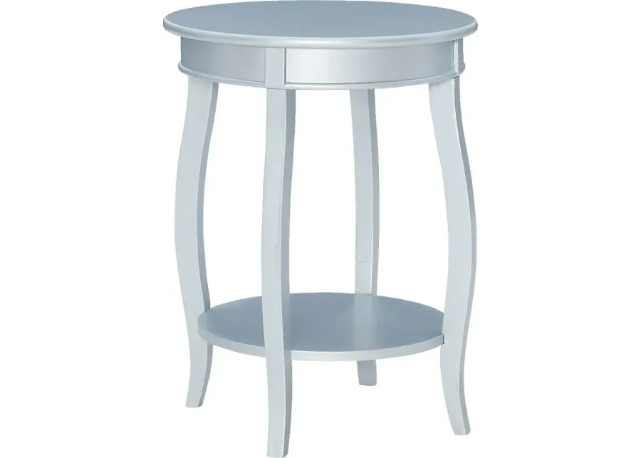 Kids Maliory Silver Accent Table-Silver