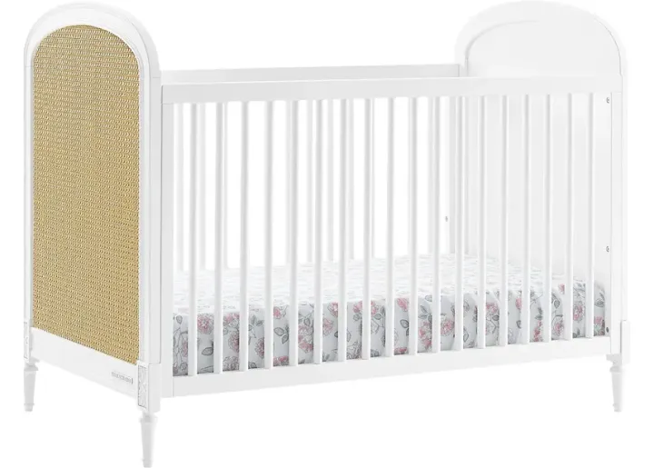 Kids Madeline White Convertible Crib-White