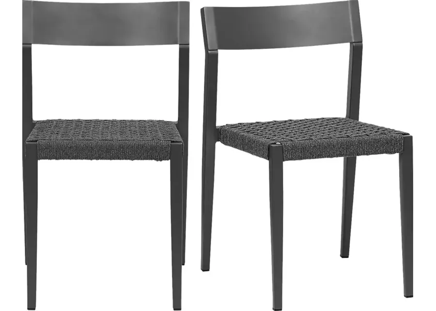 Outdoor Gullbrandsen Gray Side Chair, Set of 2-Gray