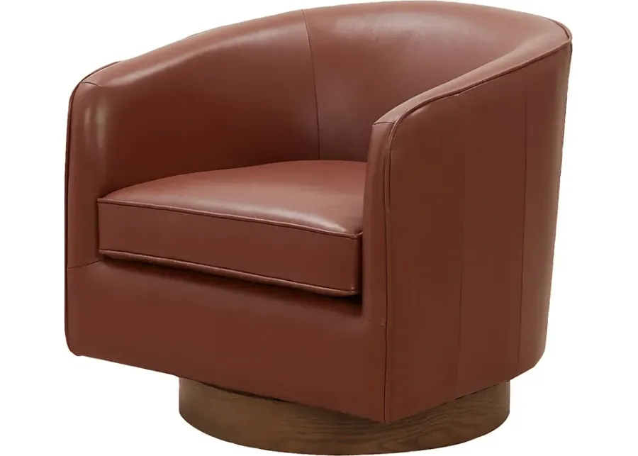 Penasco Carmel Swivel Accent Chair-Camel