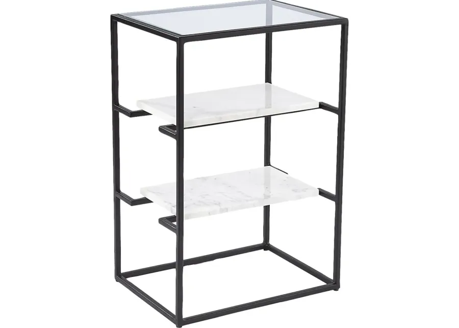 Quivera Black End Table-Black