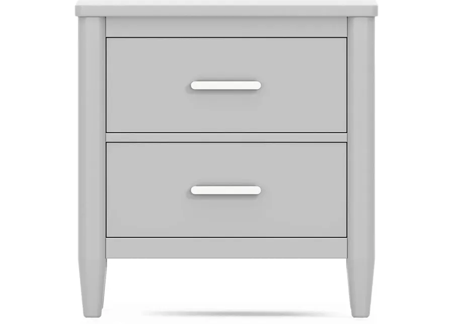 Kids Modern Colors Light Gray Nightstand-26