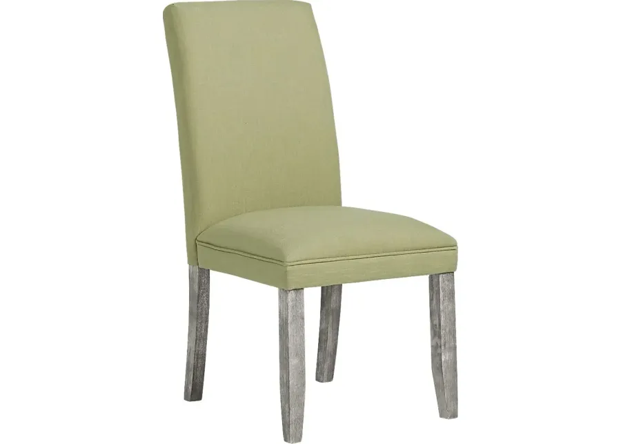 Tulip Kiwi Side Chair with Gray Legs-19.3