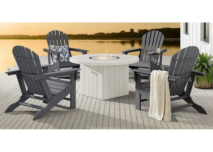 Addy Gray 5 Pc Outdoor Fire Pit Seating Set