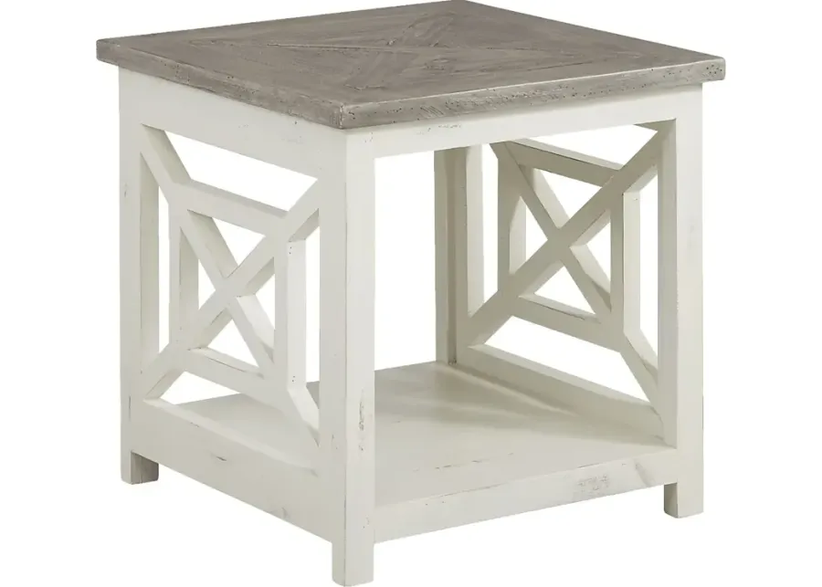 Danusa White End Table-24
