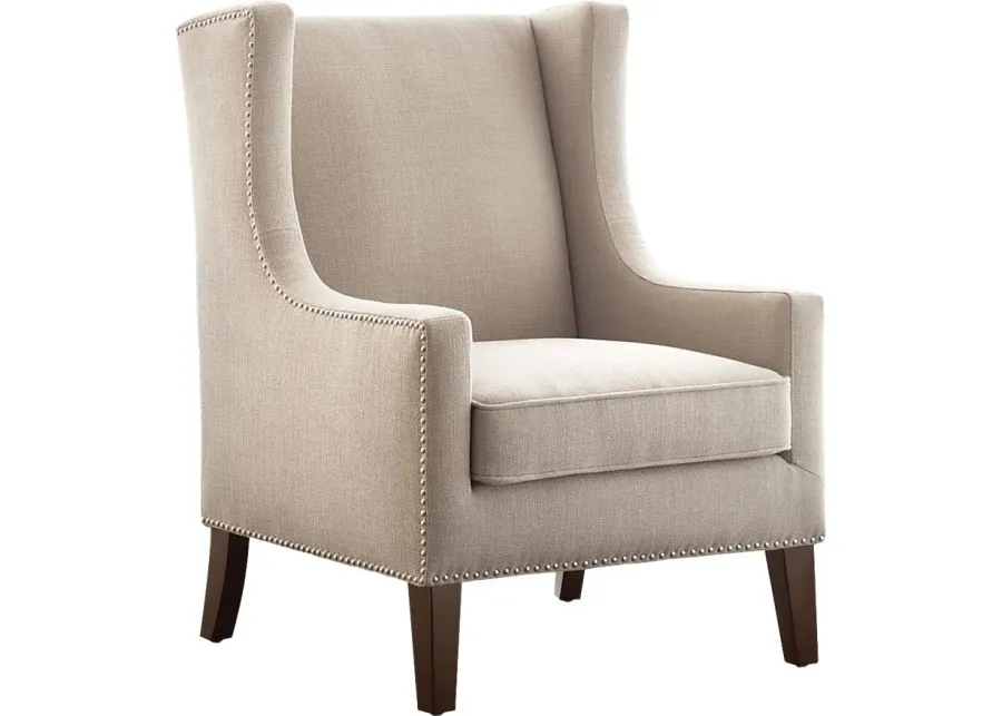 Addington Taupe Accent Chair-Taupe