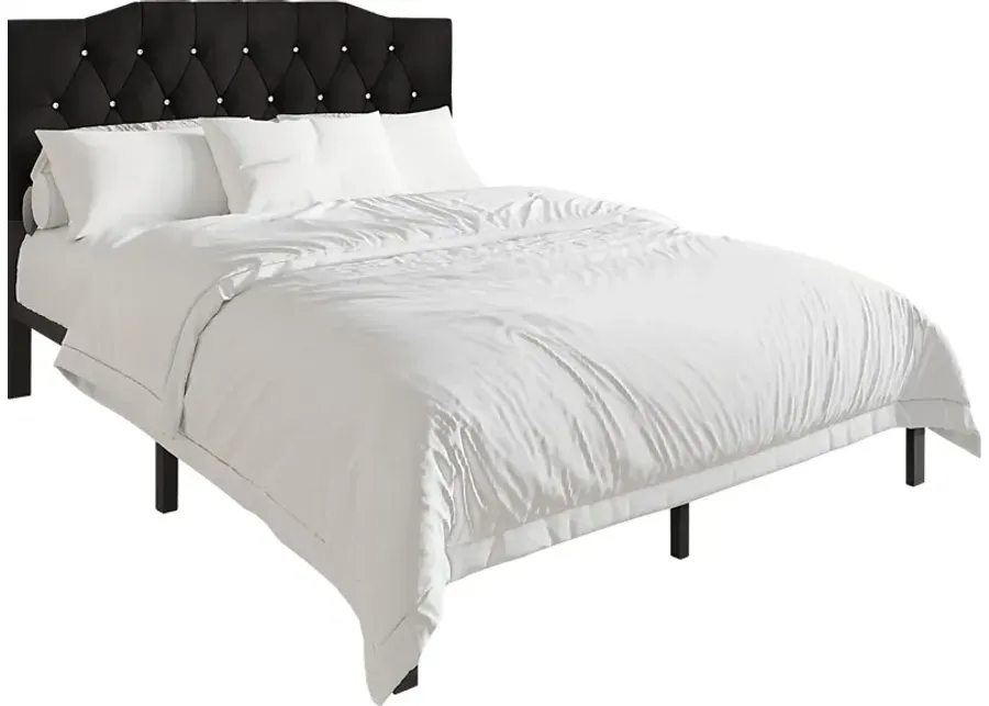 Leveson Black Queen Bed-Black