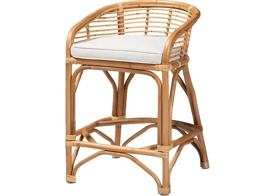 Evasel Brown Counter Stool-Brown